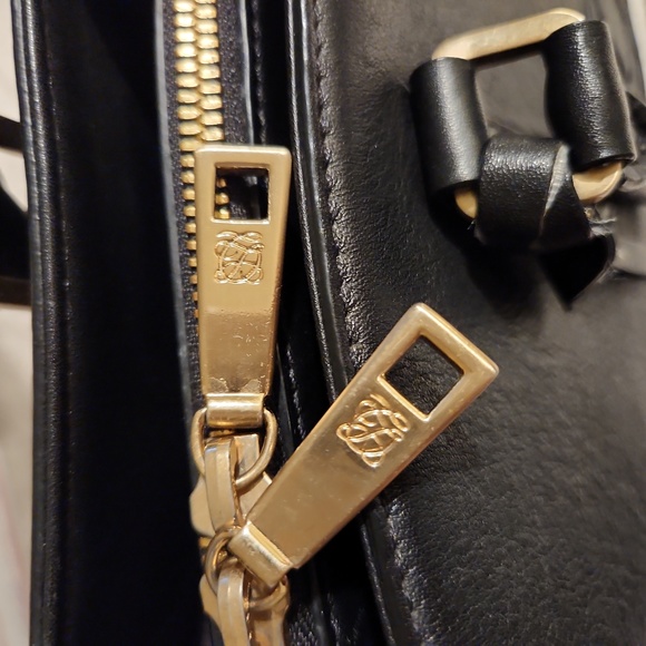 LOUIS QUATORZE Black Leather Satchel with Strap EUC - Picture 15 of 16